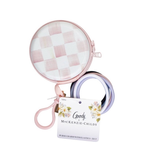 MacKenzie-Childs Black and White Checkered Hair Accessory Case - Picture 2 of 4